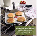 Ceramic Nonstick Square Griddle - Black
