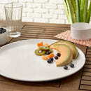 14"x14" Melamine Round Serving Plate White