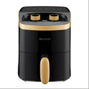 2.5L Black and Gold Air Fryer with Adjustable Temperature Control