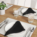 4pk Cotton Easy Care Napkins - Black
