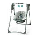 Slim Spaces Compact Infant Swing, Space-Saving Design - Gray, Tilden