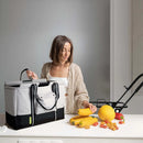 Lightweight Foldable Grocery Cart on Wheels - Gray