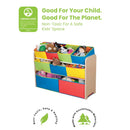 Deluxe 9-Bin Toy Storage Organizer Natural/Primary