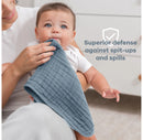 Large Muslin Burp Cloths - Pacific Blue, Pack of 10