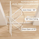 Baby Gate for Stairs and Doorways - White