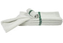 14 X 18in Ribbed Bar Mop Microfiber Towels (12 Pack) Green Stripe