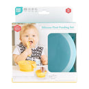 Silicone Baby Feeding Set with Suction - B1 Blue