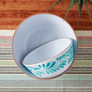 2pc Melamine Oval Serving Bowl Set - Blue