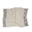 Knitted Blanket ABC - Natural/Black