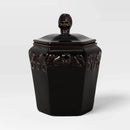 28 fl oz Stoneware Candy Bowl with Lid Black - Threshold™