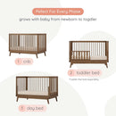 Baby Soho 3-in-1 Convertible Crib to Toddler Bed - Walnut