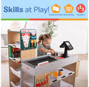Freestanding Wooden Fresh Mart Grocery Store: Educational Focus on Money Concepts, 18 Pieces