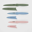 6pc Nonstick Utility & Paring Knife Set - Blue