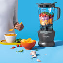 1200 Watts Countertop Smoothie Blender - 64oz Capacity, 3 Speeds, Stainless Steel Blades, Dark Gray