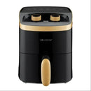 2.5L Black and Gold Air Fryer with Adjustable Temperature Control