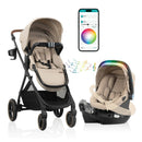 Shyft Intuiti+ Travel System Featuring Revolve180 LiteMax NXT with Sensory Soothe - Travertine