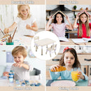 Adjustable Kids Table & Chairs Set - 2 Chairs Natural-wood