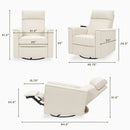 Willa Deluxe Power Recliner and Swivel Glider with Heat and Massage - Performance Ivory Boucle