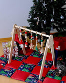 Montessori Baby Gym & Hanging Toys Set | Wooden Play Gym for Babies