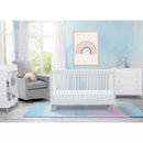 Delta Children Jordan 4-in-1 Convertible Crib - Bianca White