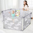 Skip Hop Expandable Baby Gate, Playview Enclosure, Silver Lining Cloud