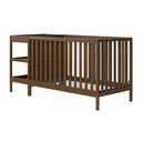 Ema 3-in-1 Convertible Crib & Changer Combo - Walnut