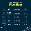 15ct Goodnights Disposable Nighttime Underwear - Size XS