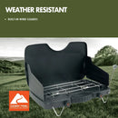 2-Burner Propane Gas Camping Stove - Black