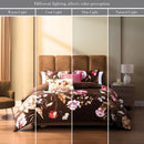 Bebejan Floral Garden Comforter Set - Mocha - Queen - 5 Piece