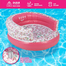 Floral Inflatable Pool Chair Float - White Floral/Pink