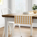 Cotton Gingham Check Table Runner - Yellow