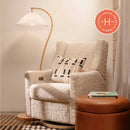 Kiwi Glider Power Recliner with USB - almond teddy loop w/ light wood base