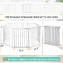 198" Baby Gate Extra Wide Gate White