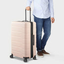 Hardside Large Checked Suitcase - Pink