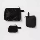 3pc Toiletry Kit and Bag - Black