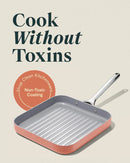 11.02" Nonstick Square Grill Fry Pan- Perracotta