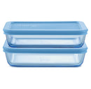 Lidded Rectangle Storage Set - Blue