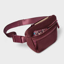 Solid-Color Belt Fanny Pack - Maroon