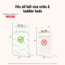 2 in 1 Crib and Toddler Mattress - Green Cloud
