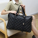 Quilted Travel Weekender Bag - Black