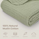 Muslin Baby Blanket Large 40" X 40" - Sage