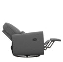 Kennedy Nursery Gliding Recliner Upholstered Accent Chair - Gray