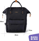 Mani Backpack Diaper Bag - Black