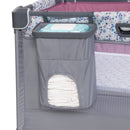 Nursery Den Playard With Rocking Cradle - Daisy Pink