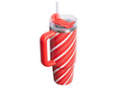 30 oz Stainless Steel Quencher Tumbler - Candy Cane Twist
