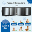Foldable Wooden Freestanding Dog Gate - Black