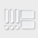 8pc Plastic Drawer Organizer Set White