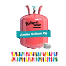12" Jumbo Helium Balloon Tank Kit: Steel - Red