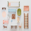 Charlotte Classic Wooden Dollhouse With 15-Piece Accessories