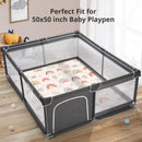 Foldable Baby Play Mat - 50 x 50 -  Colorful+Rain